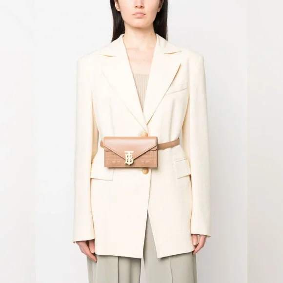 ❌❌❌ SOLD ❌❌❌ Burberry Quilted TB Envelope Belt Bag - Picture 2 of 15